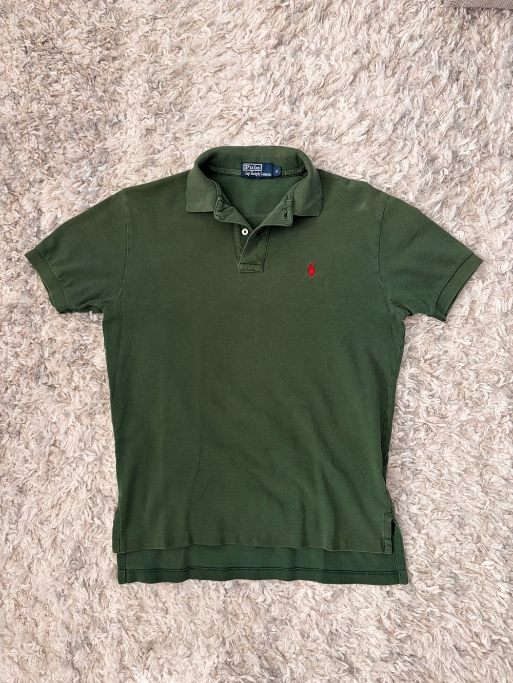 Polo Ralph Lauren Men's Green Polo Shirt - Size S
